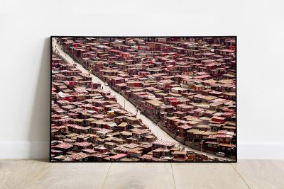 Top view of the streets of Larung Gar print