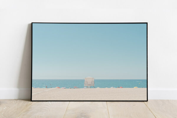 Print of beach horizon in Barcelona