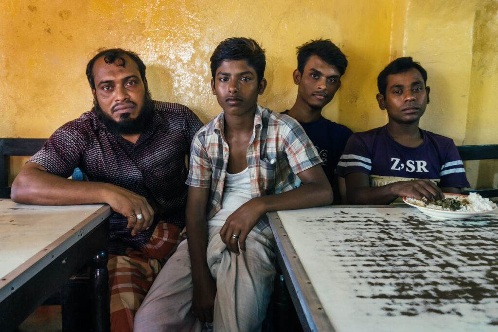 Staff of a restaurant in Mongla, Bangladesh