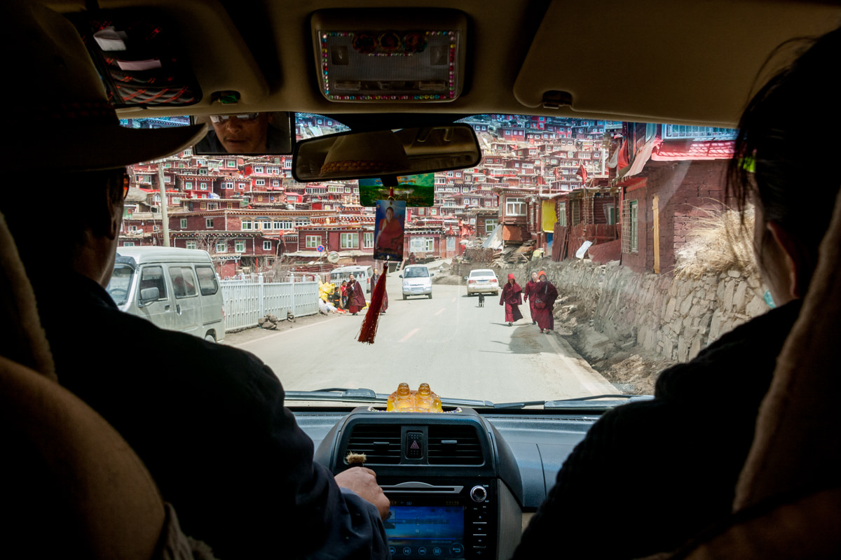 Heading where Sky Burial takes place in Larung Gar, China